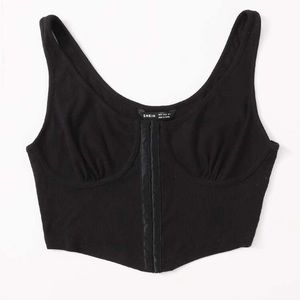 Rib-knit Bustier Crop Top